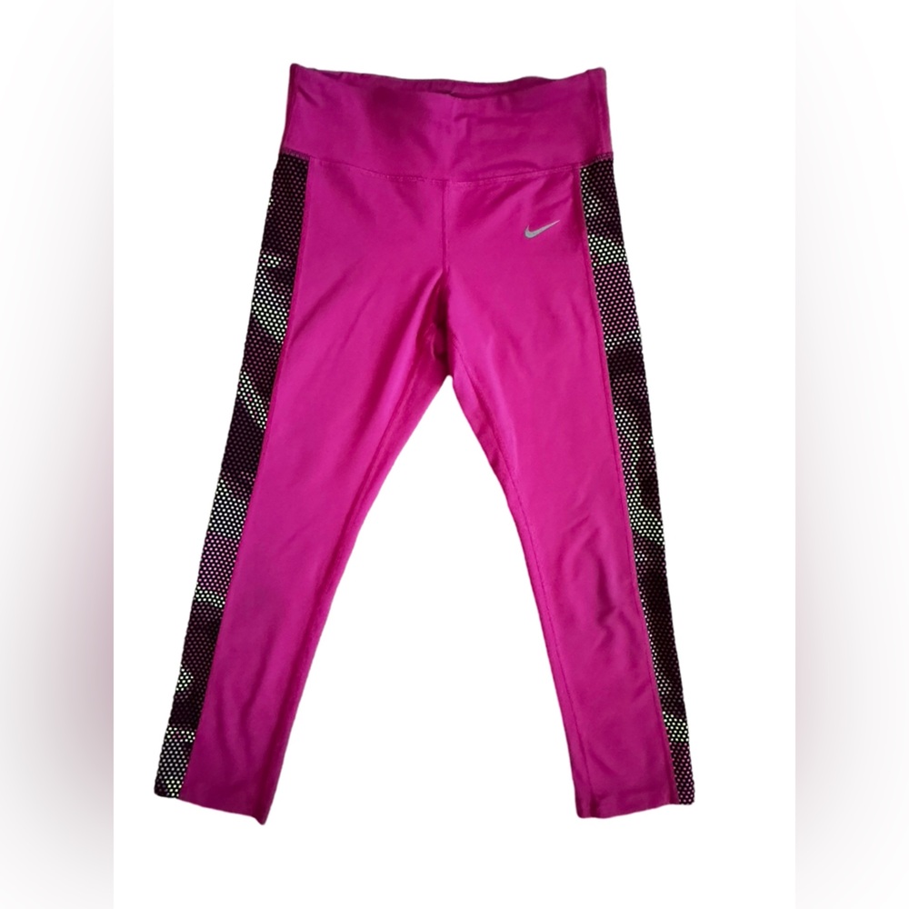Nike Dri-FIT Capri Pant Activewear Legging Hot Pink/Black Women’s Size Small.